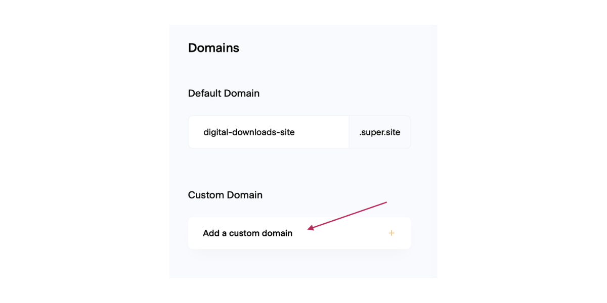 Add a Custom Domain in Super