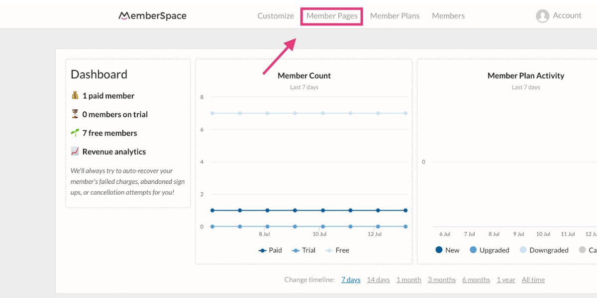 MemberSpace Member Pages