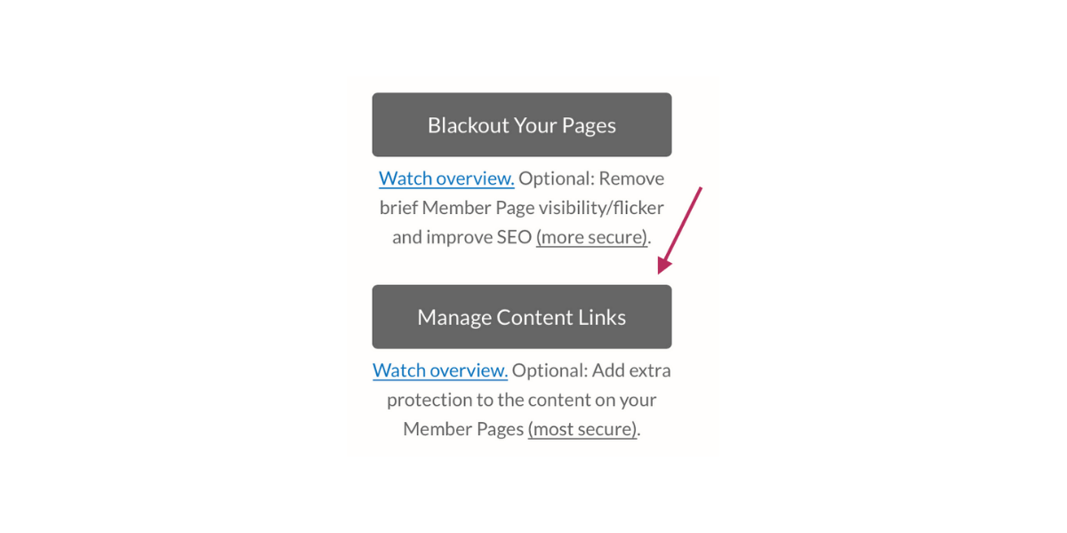 Manage Content Links