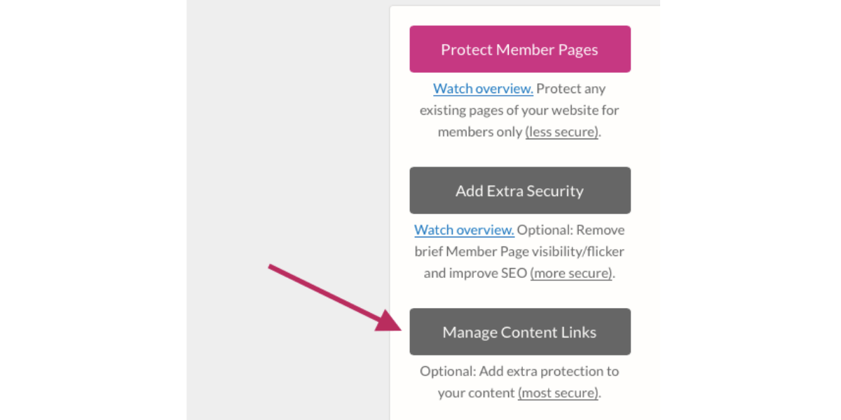 Manage Content Links