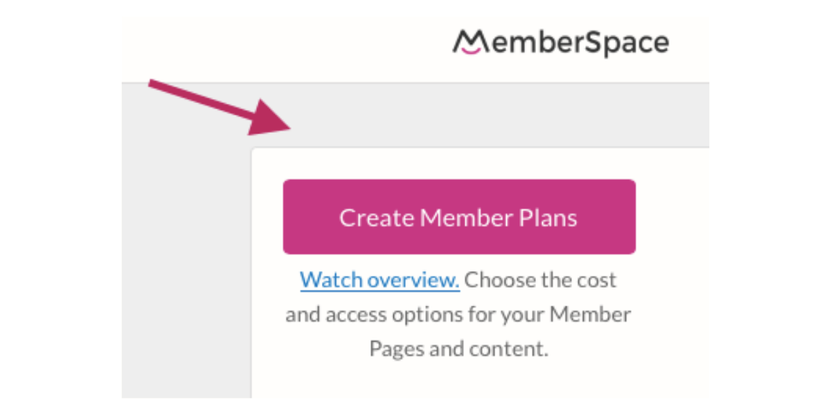 Create MemberSpace Plan