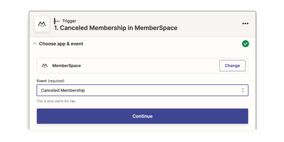 Canceled membership in MemberSpace