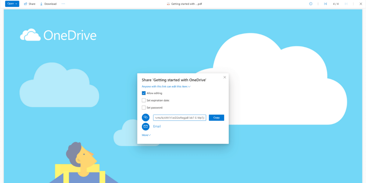 OneDrive - Send large files