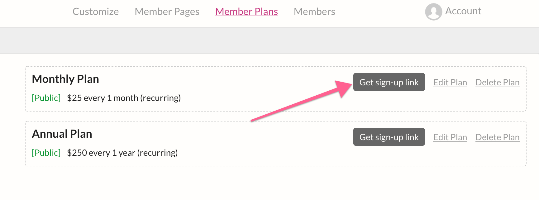 Squarespace Membership Site - Signup/Login Forms